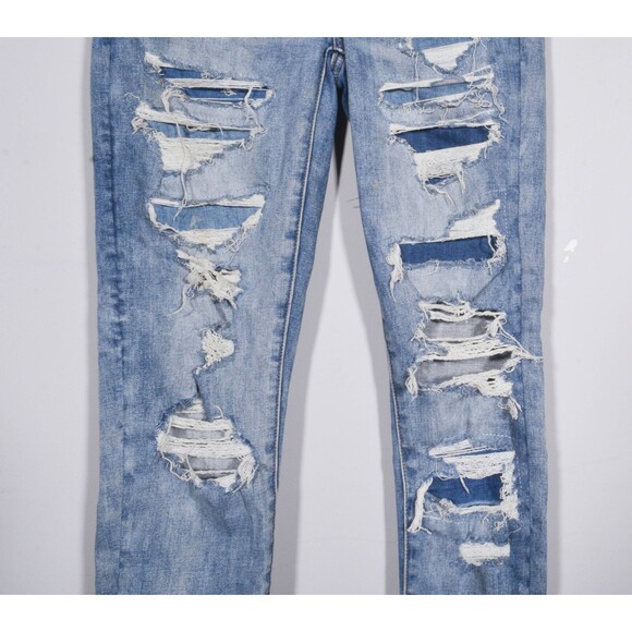 American Eagle Ne(x)t Level Stretch Hi-Rise Distressed Patched Jegging Size 2 - Picture 3 of 6